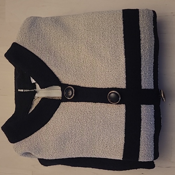 EUC 1960s VTG Castleberry I.Magnin Striped Button Detail Sweater Dress - Picture 14 of 14